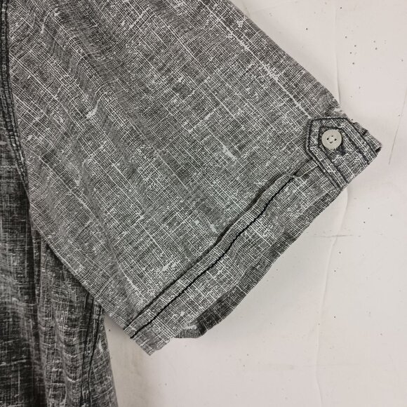 Ecko Unltd Mens 3XL Short Sleeve Gray Button Up Shirt Casual Summer Streetwear - Picture 2 of 7